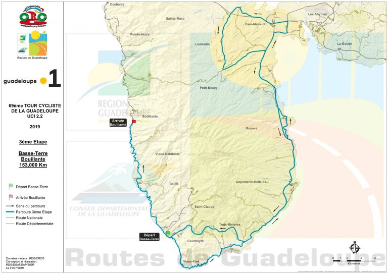 TOUR CYCLISTE de la Guadeloupe 69ème édition Routes de Guadeloupe